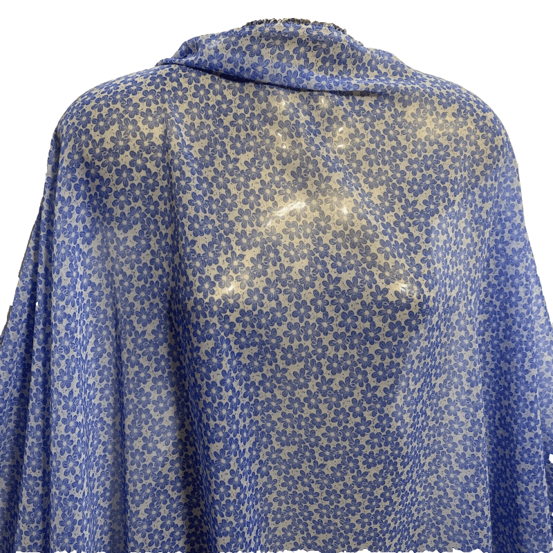 Smooth-Chiffon-Blue-White-Ditsy-Floral-Print