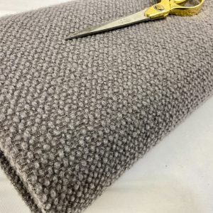 Grey Heavy Pure Wool Bouclé Fabric Coat Jacket Upholstery Craft Material