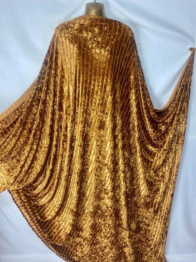 Top Quality Striped Burnout Copper Velvet DressCrafts CushionCurtain Fabric 226680760508