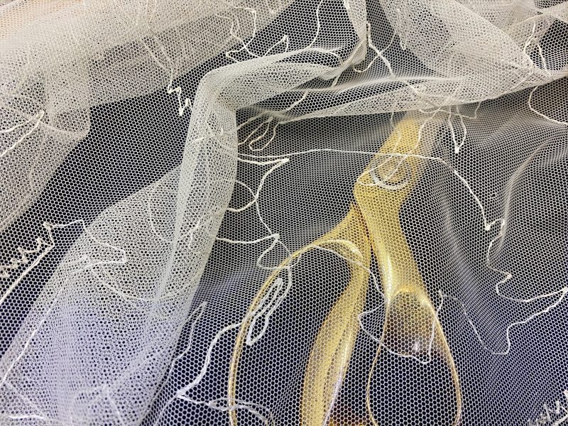 Extra Wide 120 305cm Embroidered Animals Cream Mesh Net Fabric CurtainStage 326615366279