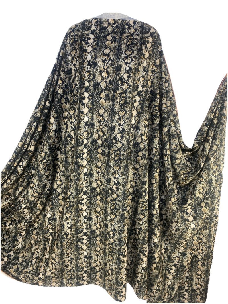 NEW Black Brown Snake Print Polyester Fabric DressmakingCraft 60 FREE PP 226787990929