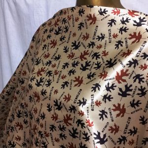 M/Weight Smooth Liquid Satin Designer Leaf Print Fabric