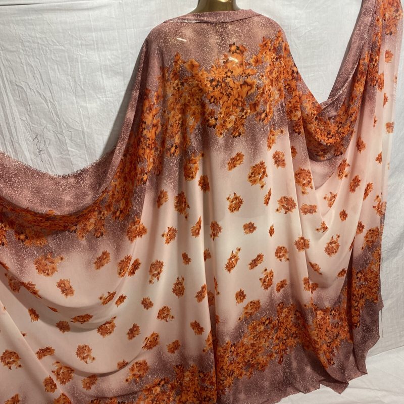 NEWSmooth Chiffon Floral Double Border Print DressCrafts FabricFREE PP 325245941499