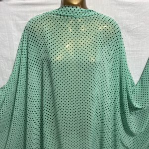 Smooth Chiffon Mint Green Small Polka Dot Print Dress/Crafts Fabric