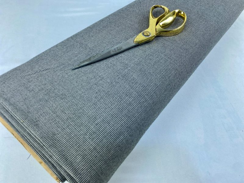 NEWTop Quality Micro Dogtooth Black White Base Wool Blend CoatSuiting Fabric 326579372949